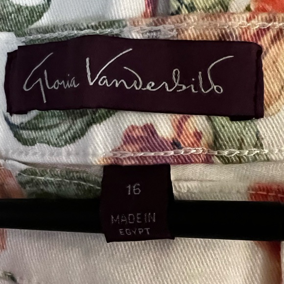 Gloria Vanderbilt “Amanda” Floral Print Cropped Jeans Sz 16 Waist 17” Inseam 21” - Picture 5 of 7
